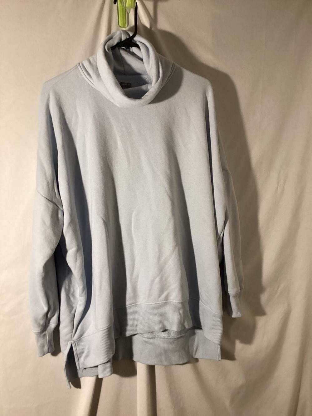 Aerie Oversized Light Blue Cowl Turtleneck Sweatshirt Pullover M